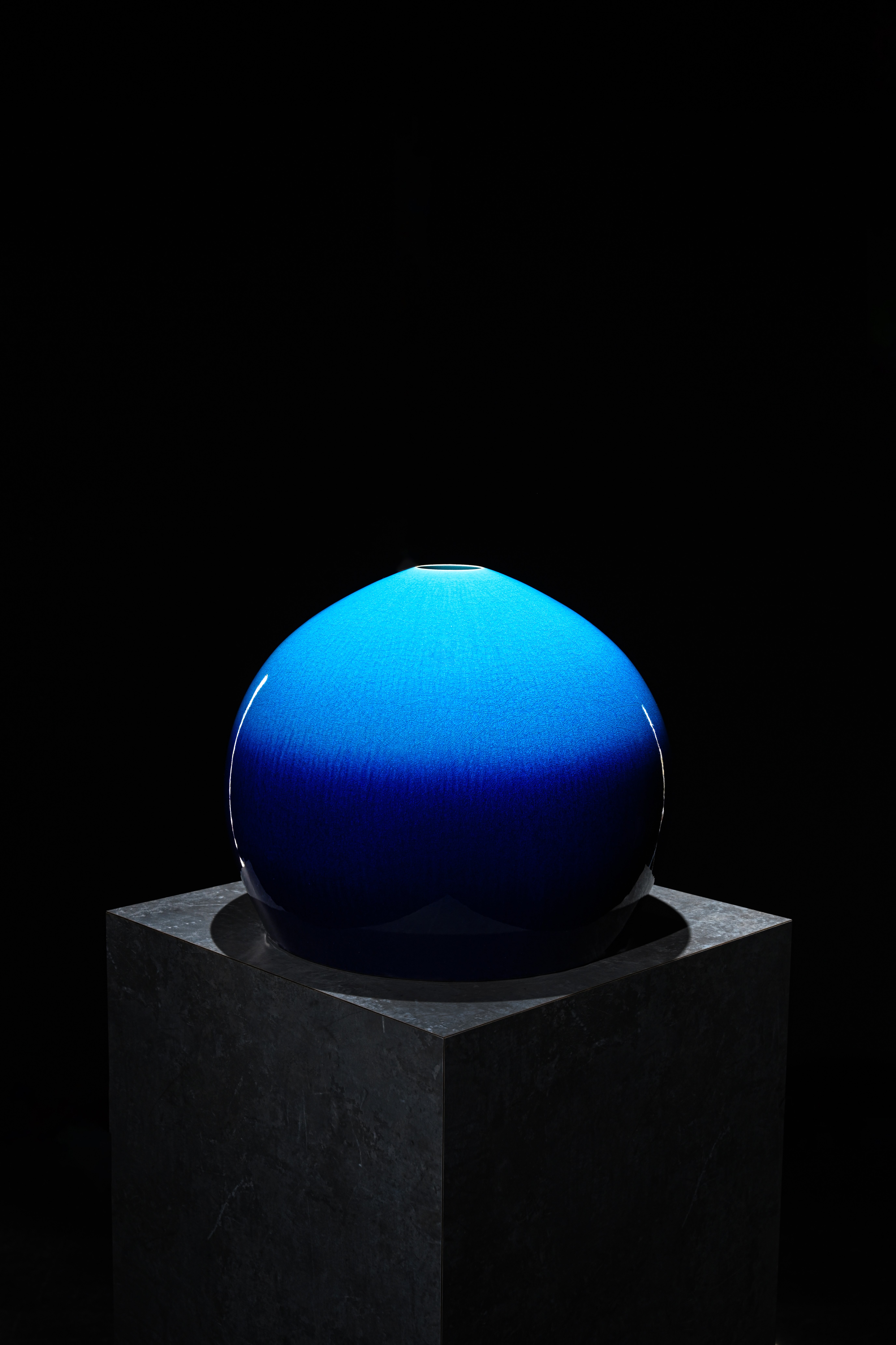 Vessel with Blue Glaze