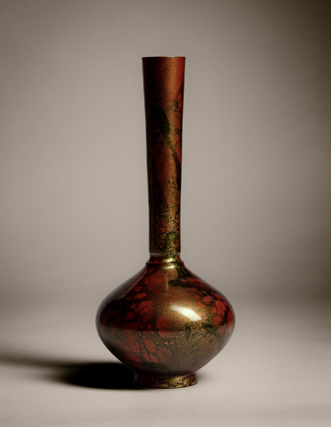 Patinated Bronze Flower Vase